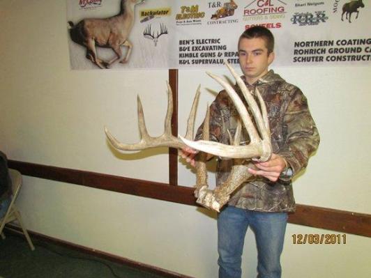 seth bisbee with antlers